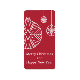 Flat Holiday Card Etiket