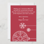 Flat Holiday Card Feestdagenkaart (Achterkant)