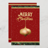 Flat Holiday Card Feestdagenkaart (Voorkant / Achterkant)