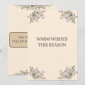 Flat Holiday Card Feestdagenkaart (Voorkant / Achterkant)