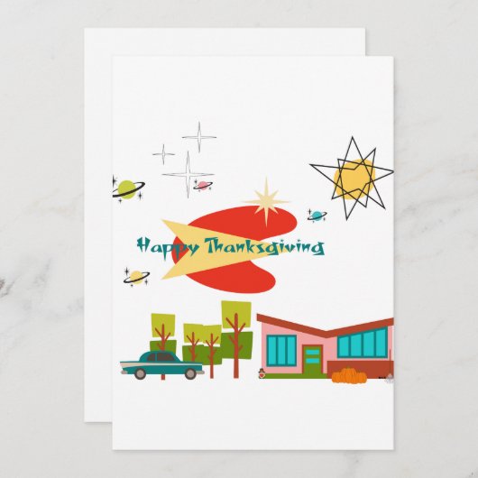 Flat Holiday Card Feestdagenkaart (Voorkant / Achterkant)