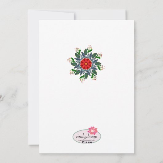 Flat Holiday Card Feestdagenkaart (Achterkant)