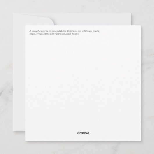 Flat Holiday Card Feestdagenkaart (Achterkant)