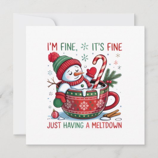 Flat Holiday Card Feestdagenkaart (Voorkant)