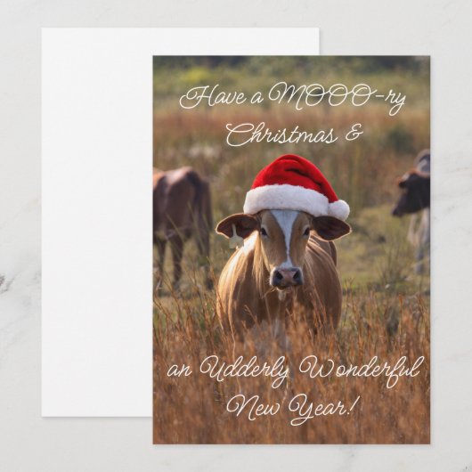 Flat Holiday Card Feestdagenkaart (Voorkant / Achterkant)