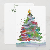 Flat Holiday Card Feestdagenkaart (Voorkant / Achterkant)