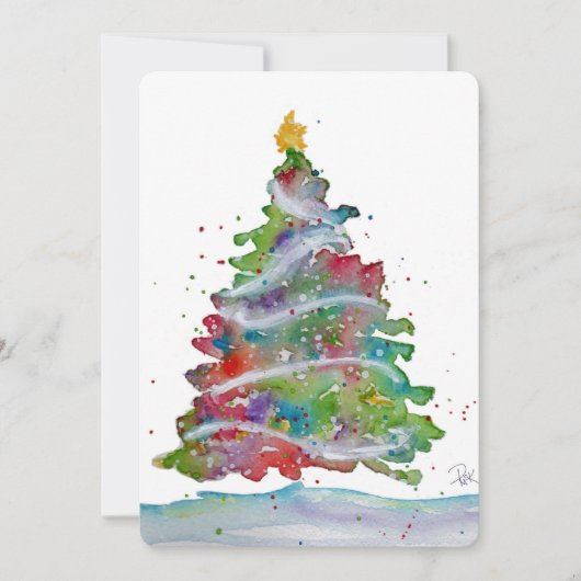 Flat Holiday Card Feestdagenkaart (Voorkant)