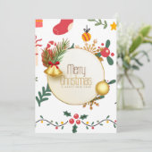 Flat Holiday Card Feestdagenkaart (Staand voorkant)