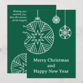 Flat Holiday Card Feestdagenkaart (Voorkant / Achterkant)