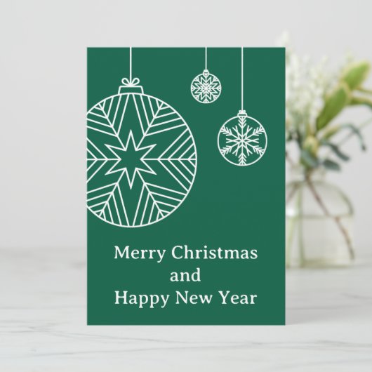 Flat Holiday Card Feestdagenkaart (Staand voorkant)