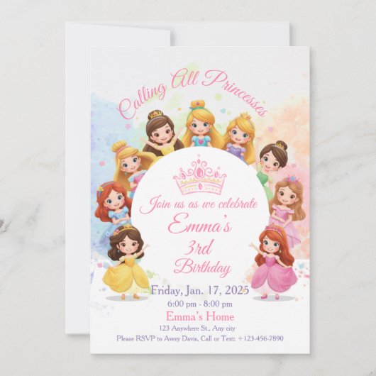 Flat Holiday Card Feestdagenkaart (Voorkant)