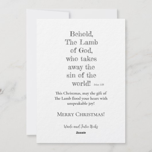 Flat Holiday Card, formaat: 5 x 7 inch, papier: Kr Feestdagenkaart (Achterkant)