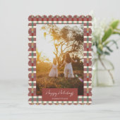 Flat Holiday Card Happy Holidays Feestdagenkaart (Staand voorkant)