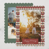 Flat Holiday Card Happy Holidays Feestdagenkaart (Voorkant / Achterkant)