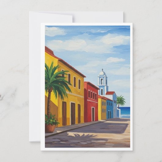 Flat Holiday Card Island Morabeza Gift Feestdagenkaart (Voorkant)