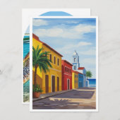 Flat Holiday Card Island Morabeza Gift Feestdagenkaart (Voorkant / Achterkant)