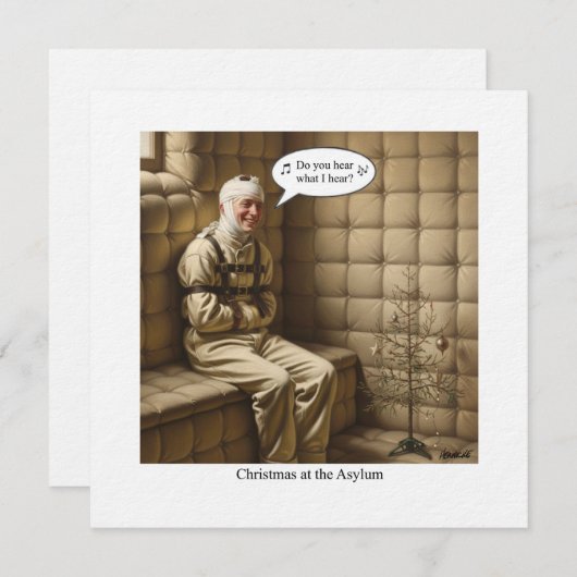 Flat Holiday Card Kaart (Voorkant / Achterkant)