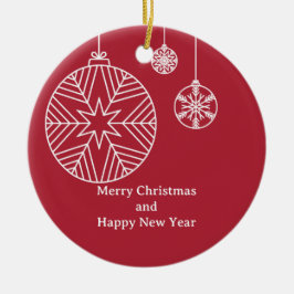 Flat Holiday Card Keramisch Ornament