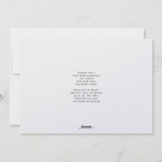 Flat Holiday Christmas House Familie Kaart (Achterkant)