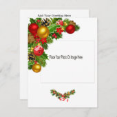 Flat Holiday-fotokaart Feestdagenkaart (Voorkant / Achterkant)