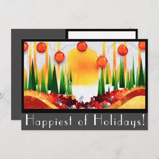 Flat Holiday Kaart 4,5 x 6,25 (Voorkant / Achterkant)