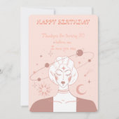 Flat Holiday Kaart Happy 50th Birthday Mystical (Voorkant)