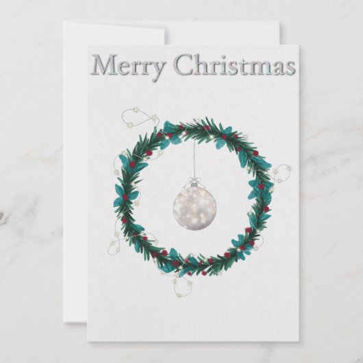 Flat Holiday Kaart met kerstillustratie (Voorkant)