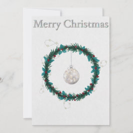 Flat Holiday Kaart met kerstillustratie