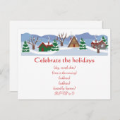 Flat Holiday Party Invitation-Custom Gedrukt Uitnodiging Briefkaart (Voorkant / Achterkant)