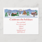 Flat Holiday Party Invitation-Custom Gedrukt Uitnodiging Briefkaart (Voorkant)