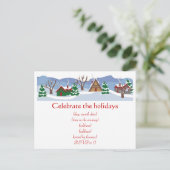 Flat Holiday Party Invitation-Custom Gedrukt Uitnodiging Briefkaart (Staand voorkant)