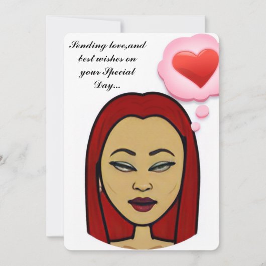 Flat Invitation, formaat: 5 x 7 inch, papier: Matt Kaart (Voorkant)