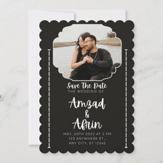 Flat Invitation, formaat: 5 x 7 inch, papier: Matt Kaart (Voorkant)