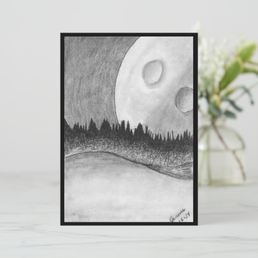 Flat Invitation, formaat: 5 x 7 inch, papier: Matt Kaart (Staand voorkant)