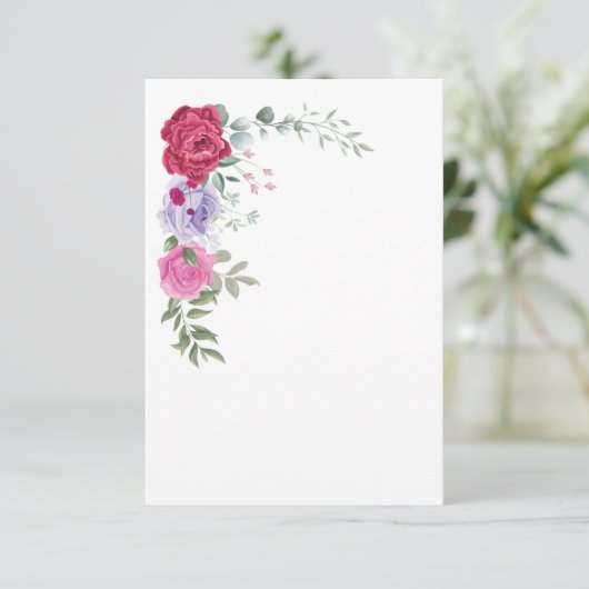 Flat Invitation, formaat: 5 x 7 inch, papier: Matt Kaart (Staand voorkant)