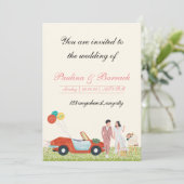 Flat Invitation, formaat: 5 x 7 inch, papier: Matt Kaart (Staand voorkant)