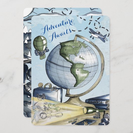 Flat Invitation, formaat: 5 x 7 inch, papier: Matt Kaart (Voorkant / Achterkant)