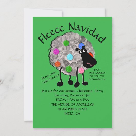 Flat Invitation, formaat: 5 x 7 inch, papier: Matt Kaart (Voorkant)