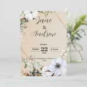 Flat Invitation, formaat: 5 x 7 inch, papier: Matt Kaart (Staand voorkant)