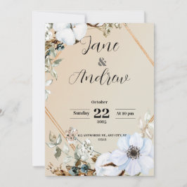 Flat Invitation, formaat: 5 x 7 inch, papier: Matt Kaart