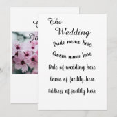 Flat Invitation, formaat: 5 x 7 inch, papier: Matt Kaart (Voorkant / Achterkant)