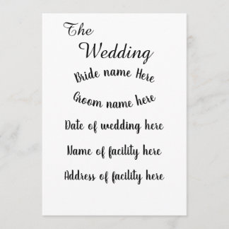 Flat Invitation, formaat: 5 x 7 inch, papier: Matt Kaart