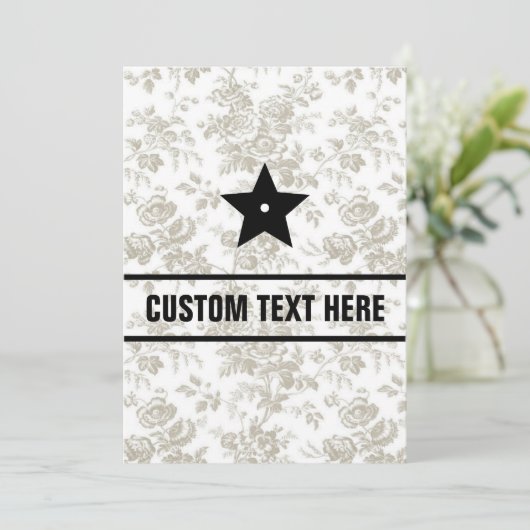 Flat Invitation, formaat: 5 x 7 inch, papier: Matt Kaart (Staand voorkant)