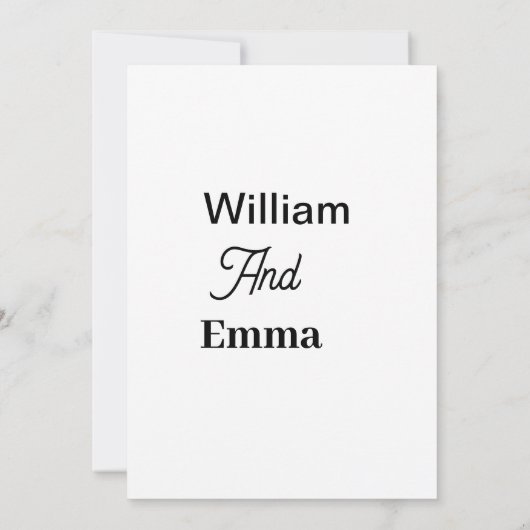 Flat Invitation, formaat: 5 x 7 inch, papier: Matt Kaart (Achterkant)