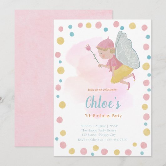 Flat Invitation, formaat: 5 x 7 inch, papier: Matt Kaart (Voorkant / Achterkant)