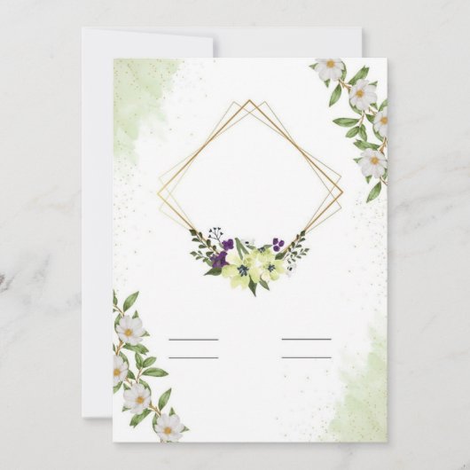 Flat Invitation, formaat: 5 x 7 inch, papier: Matt Kaart (Voorkant)