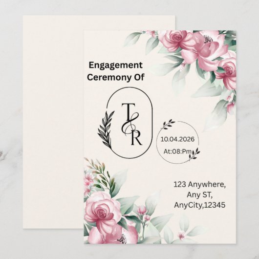 Flat Invitation  Kaart (Voorkant / Achterkant)