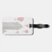 Flat Iron Building en Red Hot Air Luchtballonnen Bagagelabel (Achterkant horizontaal)