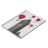 Flat Iron Building en Red Hot Air Luchtballonnen Notitieboek (Linkerzijde)