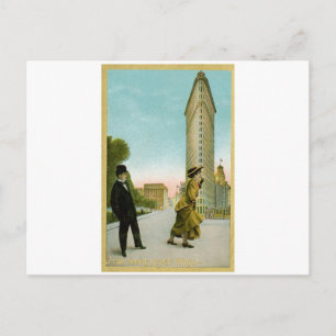 Flat Iron Building, New York Humor Card Briefkaart